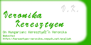 veronika keresztyen business card